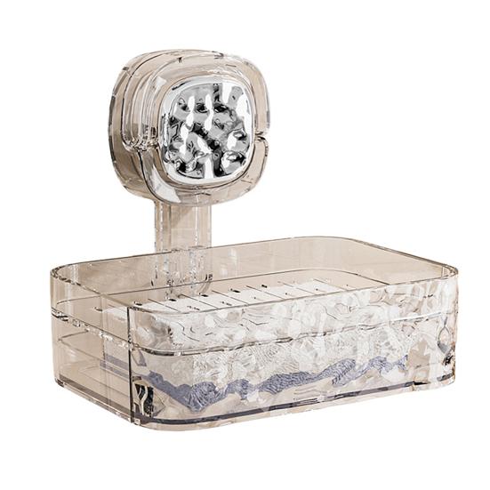 Мыльница на присоске со сливными отверстиями, прочная, несущая, простая в установке, настенная мыльница для душа, мыльница