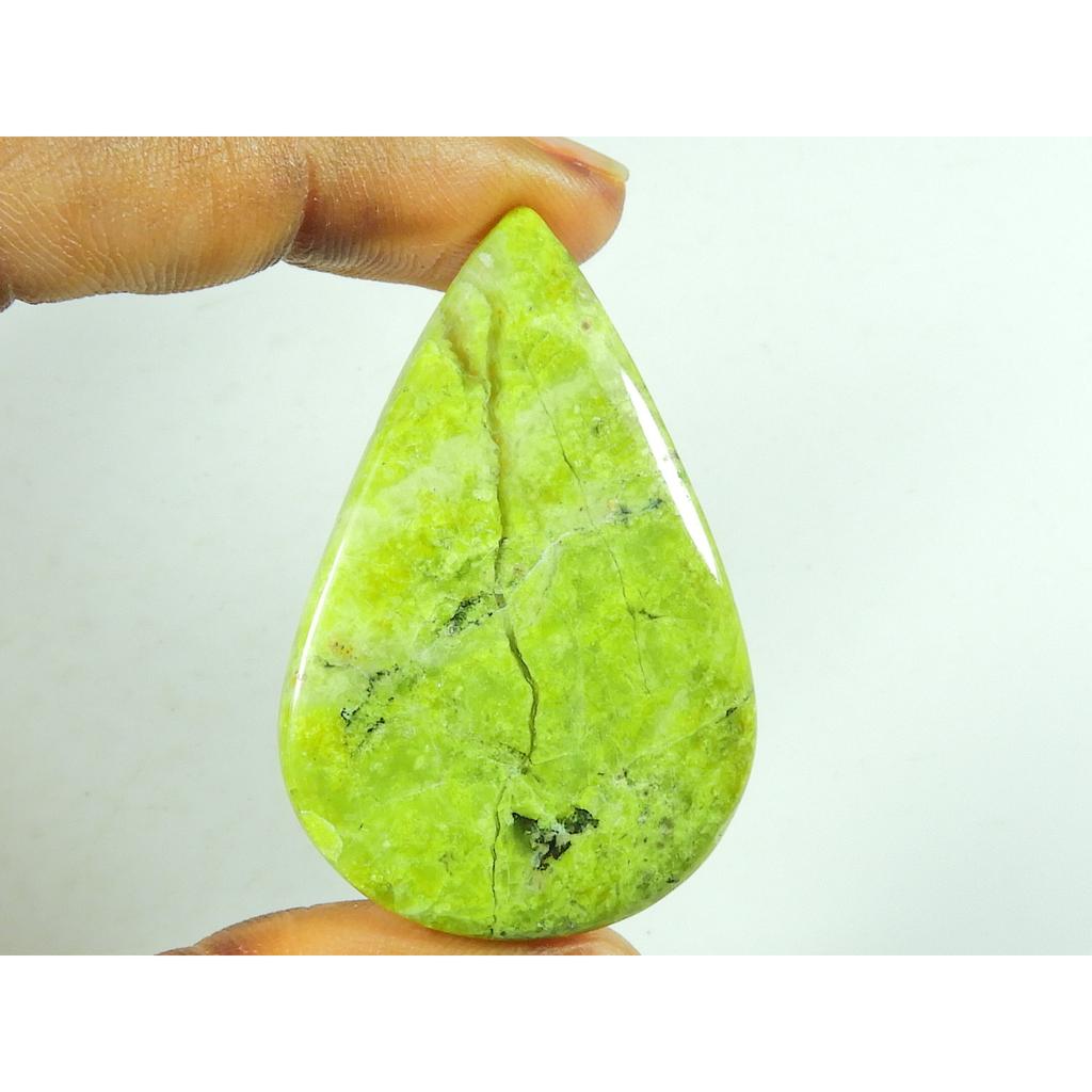 28X43X03 ММ Натуральный Зеленый Опал Кабошон Грушевидной Формы Свободный Драгоценный Камень 40 Карат. SK-4747