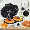 1200 Вт 220-240 В Печь для вафель-яиц Завтрак Вафельная машина Электрическая сковорода для выпечки 50/60 Гц Многофункциональная Вафельница с двойной головкой