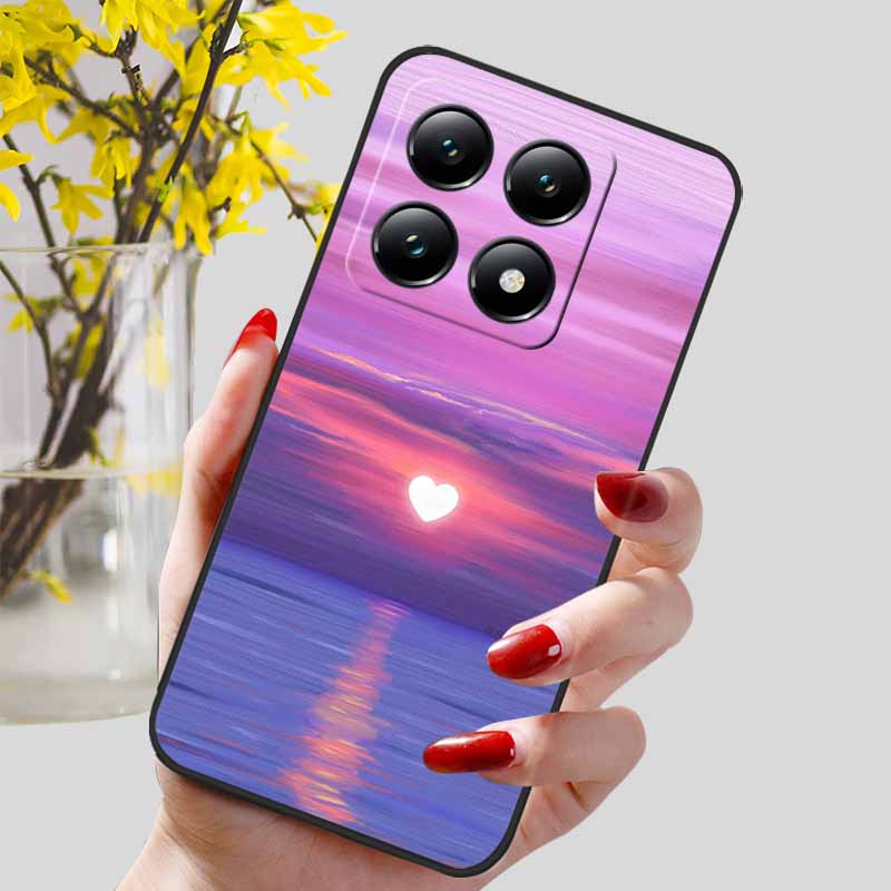 Для Xiaomi 14T / 14T Pro Чехол Модный Черный ТПУ Мраморный Расписной Чехол для Xiaomi 14T Pro Ударопрочный Корпус Capa Силиконовый Мешок 6.67''
