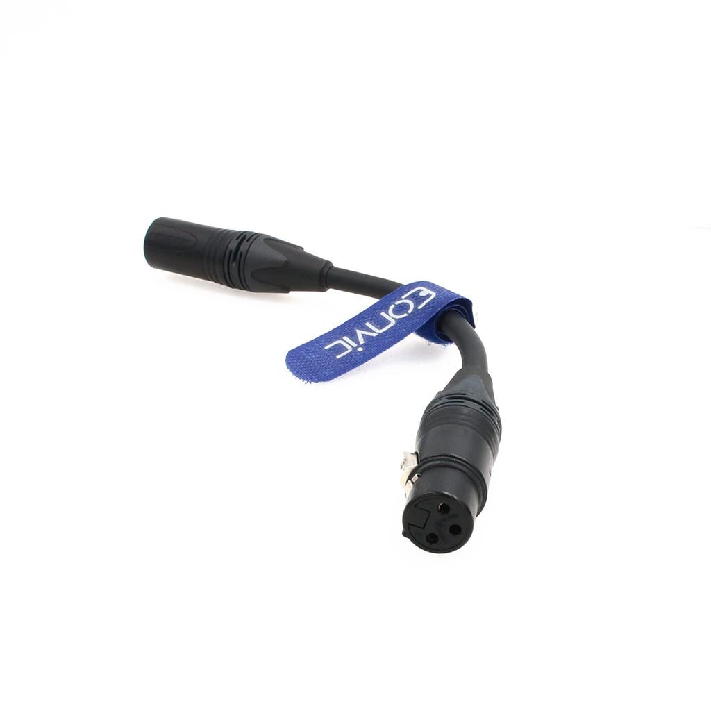 Eonvic 4-контактный XLR-папа на 3-контактный XLR-маму, кабель питания 24 В постоянного тока для камер (4-контактный XLR-папа на 3-контактный XLR-маму 20 см)