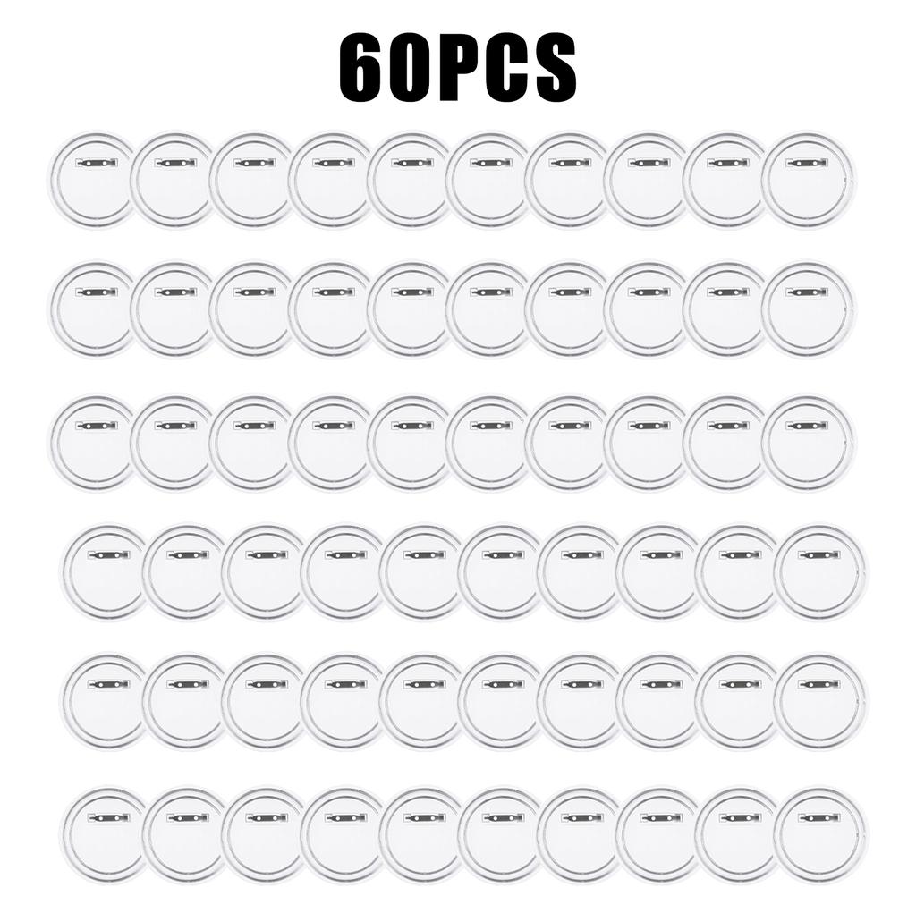 Acrylic Circle Badge Making Kit Pin Button Backs Craft Supplies Round Name Tag Blanks DIY Crafting Materials