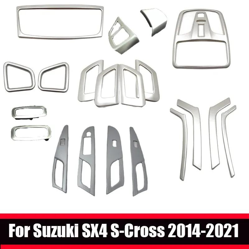Для Suzuki SX4 S-Cross 2014- Аксессуары для интерьера Подлокотник двери автомобиля Переключатель стеклоподъемника Лампа для чтения Наклейка на руль