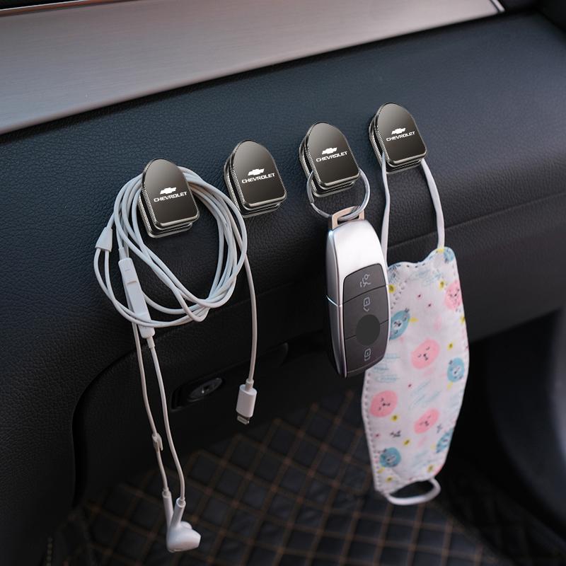ysjg8 2Pcs Metal Car Styling Hooks Interior Storage Holder For Chevrolet Spark Captiva Cruze Malibu Equinox Trax Camaro Blazer Bolt SS