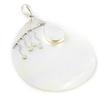 [C9318] - Artisanal Silver Pendant 'Wisdom' Silver Mother-of-pearl - 50x40 Mm