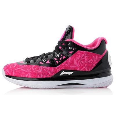 Li Ning WOW 4 Средние Баскетбольные Кроссовки Мужские Розовые Черные ABAL037-23