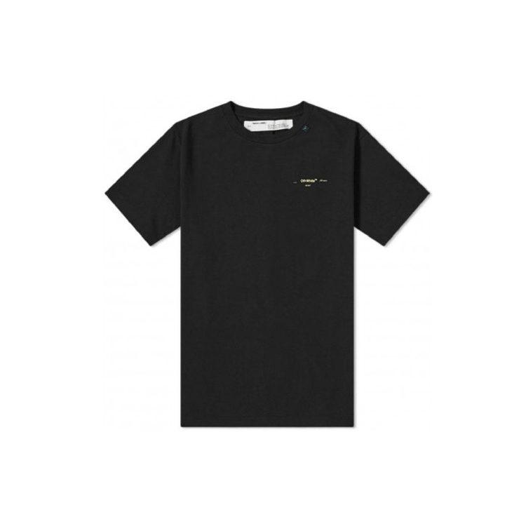 OFF WHITE Свободная акриловая футболка со стрелками S/S OMAA027F191850101060