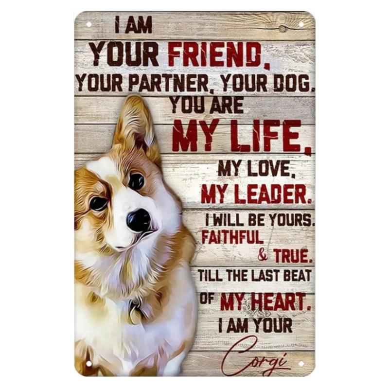 New Vintage Siamese Cat I Am Your Friend Your Partner Your Cat Funny Metal Tin Sign Wall Decor Man Cave Bar Retro Metal Vintage
