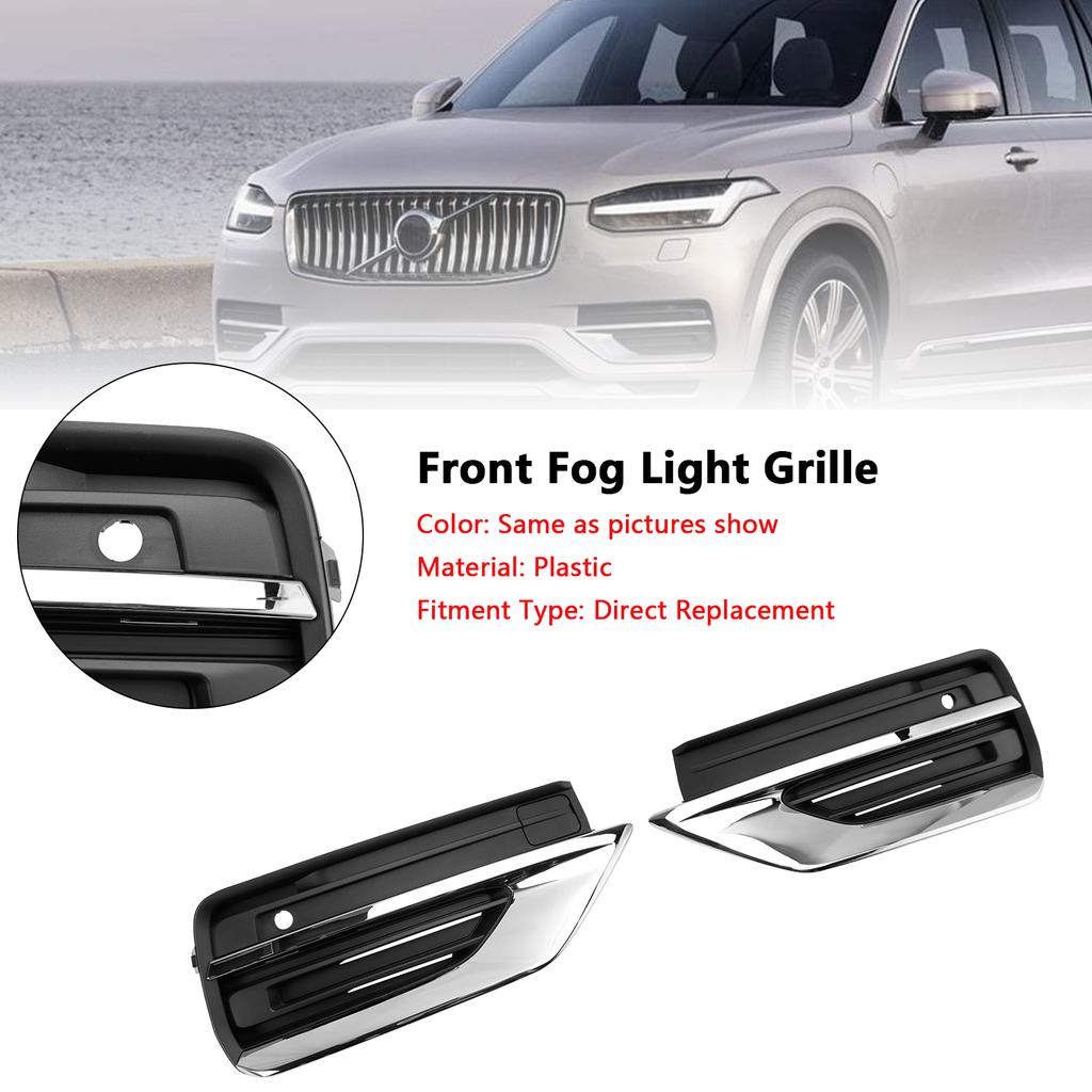 2 ШТ. Решетка противотуманной фары переднего бампера Подходит для Volvo XC90 2021-2024