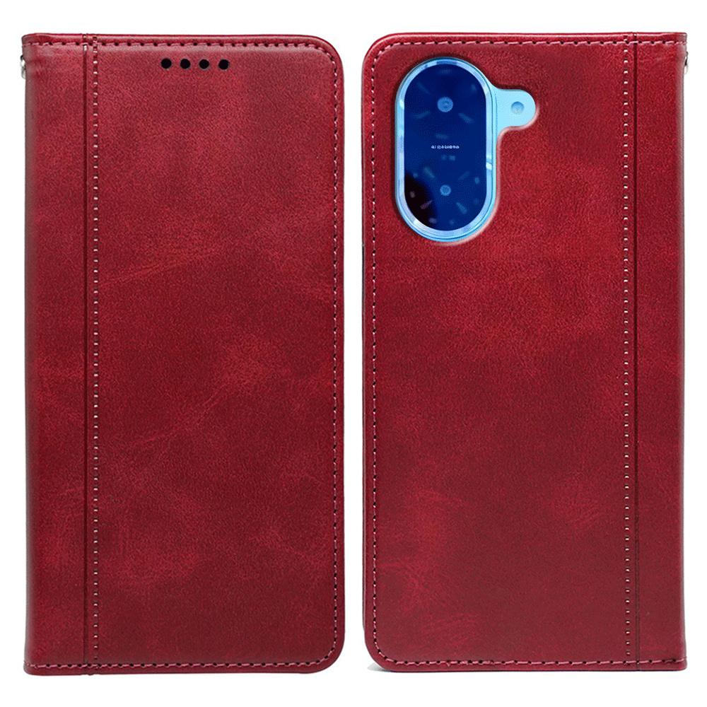 Для Xiaomi Redmi A5 4G (171,7 мм)/Чехол для Poco C71 4G Скрытая магнитная застежка Кожаный чехол с текстурой теленка