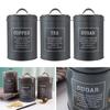 Набор из 3 металлических кухонных банок для хранения кофе, сахара, чая, консервных банок с крышкой для кухонного хранения
