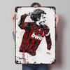 Паоло Мальдини Мраморный Арт Постер Футболист Металлические Таблички Декор для Ванной Комнаты Индивидуальная Жестяная Табличка для Украшения Стены Мужская Пещера