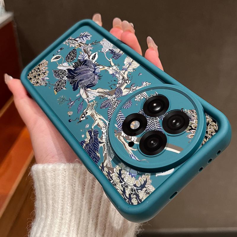 Luxury Retro Dark Floral Pattern Case For OnePlus 15 13 13T 12 Shockproof Bumper Soft Silicone Cover For Oneplus Nord 5 13R 12R 11R 5G