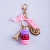 Gold Color Eiffel Tower Key Chains Zinc Zinc Alloy Bowknot Macaron Key Ring  Car Key Ring