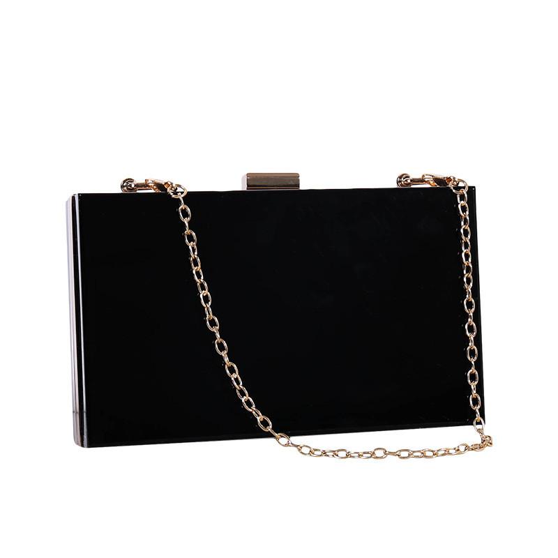 Transparent Acrylic Box Handbag With Lock Closure And Inner Phone Compartment For Casual Outings