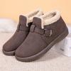 Женские зимние ботинки на платформе, нескользящие, теплые, с подкладкой из искусственного меха, повседневные, из искусственной замши, удобные, пушистые, короткие ботинки для женщин