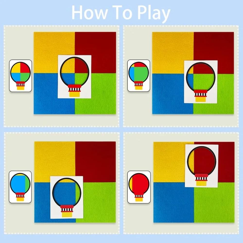 Материал Монтессори Фетровые игрушки Воздушный шар Детские Логическое мышление Игры на сопоставление цветов Обучающие игрушки Учебные пособия