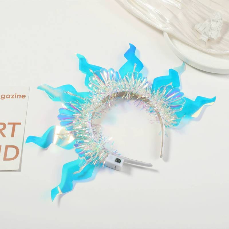 Светящийся ободок, светящаяся корона, повязка для волос, рейв, свадебная вечеринка, головной убор, костюм для косплея, аксессуары для волос, светящийся обруч для волос