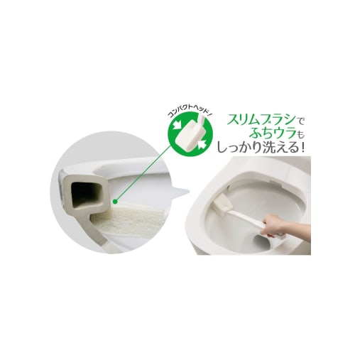 Ohe Toilet Brush, Approx. 36cm H X 5cm W X 6cm D, White, Toilet Cleaner Soft CH, Compact, Slim, Acrylic Nonwoven Fabric