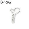 10pcs Metal Buckles Craft Making Heart Shape Multifunction Hooks Clips DIY Lobster Clasp For Bag Keychain Handmade Accessories