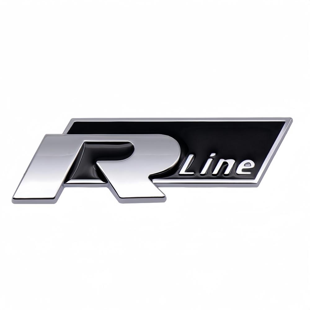 For Volkswagen For Volkswagen VW Rline R Polo Passat B5 B6 B7 Golf Jetta Touareg Bora CC 3D Car Grille Badge Side Decal Trunk Emblem Sticker AVZ1