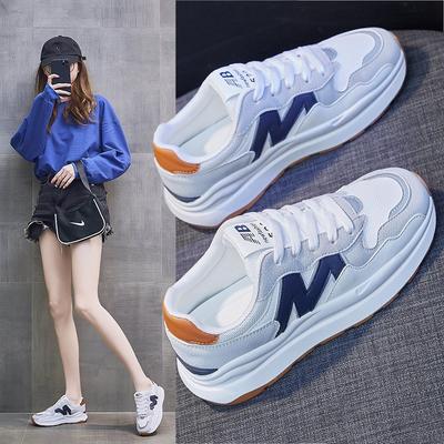 Папины кроссовки осень новые дышащие студенческие кроссовки спортивная обувь женские универсальные на толстой подошве увеличивающие рост повседневные модные туфли