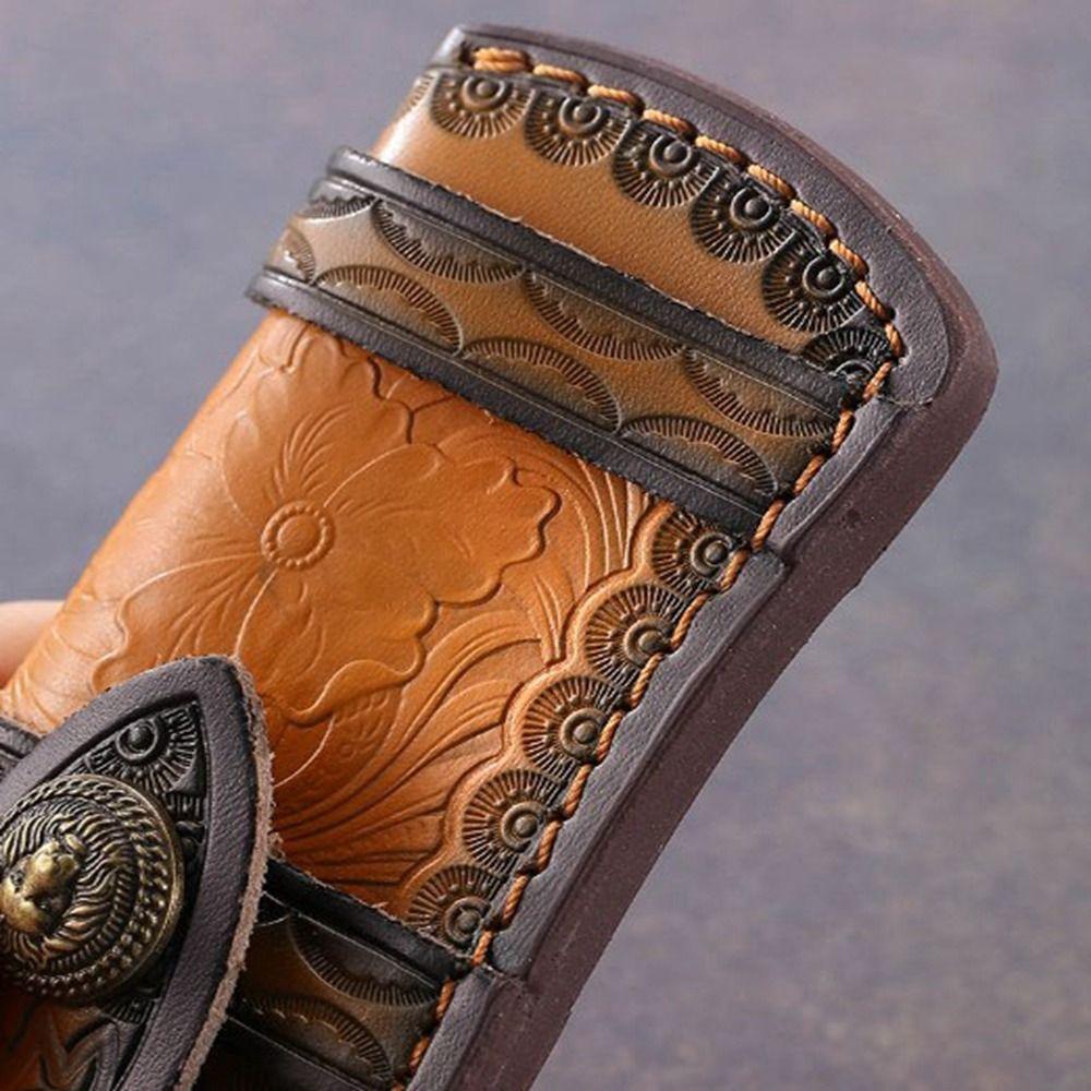 Foldable Flashlight Belt Loop Black&Brown Case Holder High Quality Leather Sheath Outdoor Tool