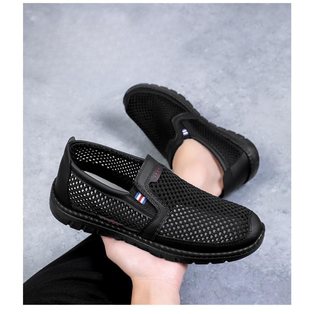 Men's Summer Mesh Shoes, Polyurethane Lightweight Oversized Cloth Shoes
