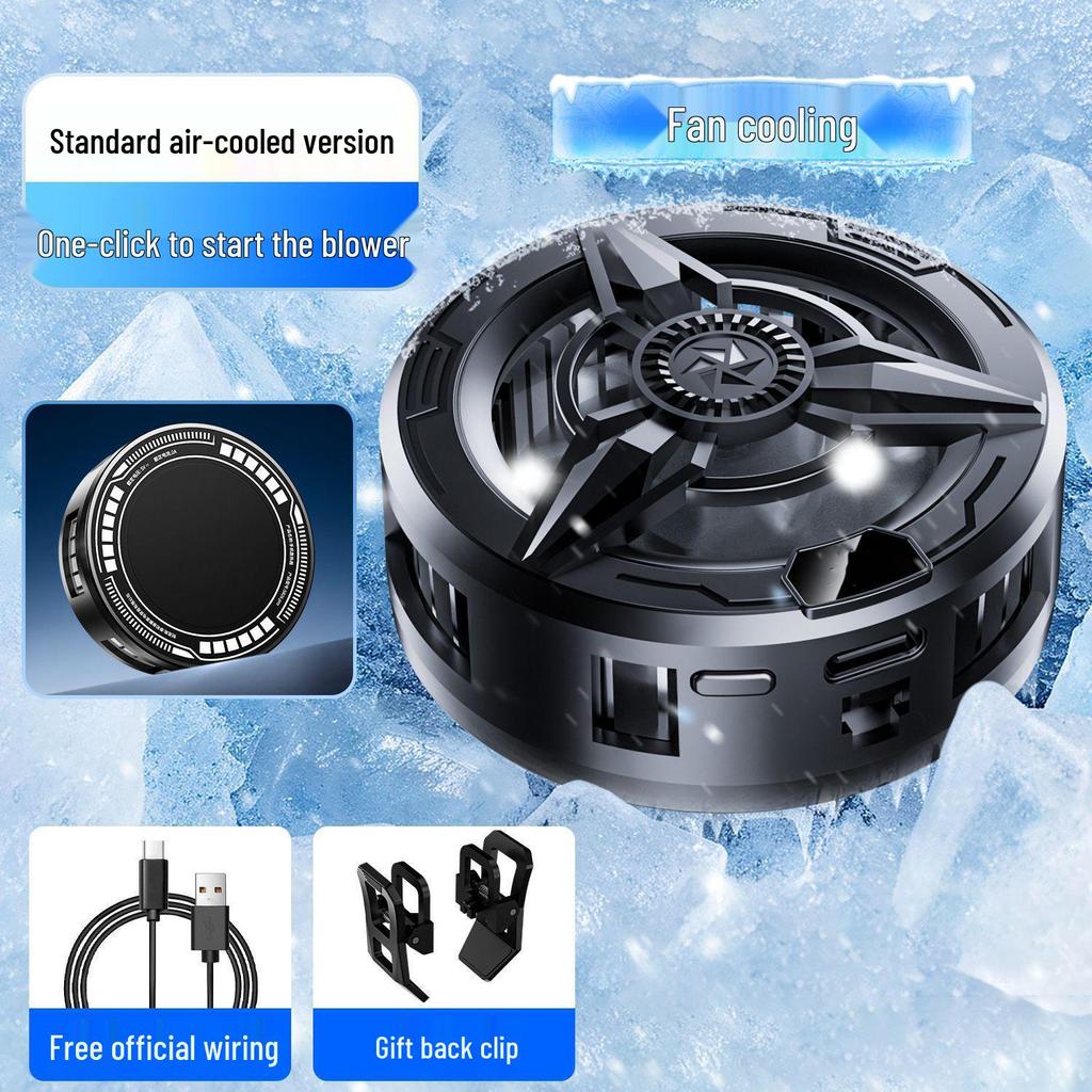 Магнитный кулер для мобильного телефона с бесшумным двухъядерным полупроводником для киберспорта и игрового стриминга. Включает конструкцию без льда и VGA-кабель.