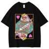 Limited Playing Cards Queen Funny Graphic T Shirts Men Women Fashion Y2k Aesthetic T-shirt Summer High Quality Cotton T-shirts