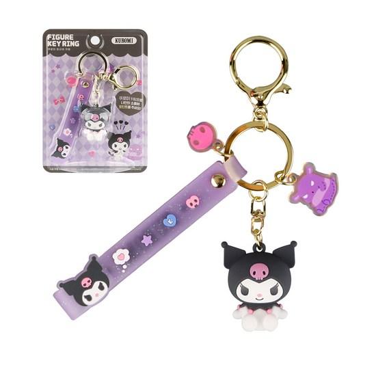 Bunnyland Sanrio Characters Figure Keyring, Kuromi, 1 Piece, a Popular Character In Korea