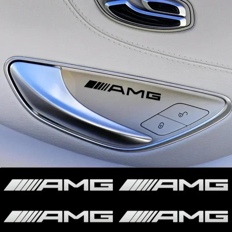 XCEAA1 For AMG Car For Mercedes benz AMG Metal emblem Auto Decor Decals Car Window Wiper Stickers For Mercedes Benz AMG W212 W204 W211W