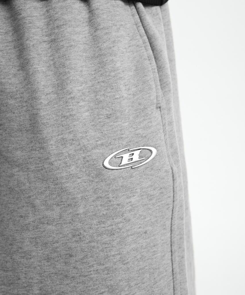 BORN TO WIN Chrome B Logo Half Pants Long Ver [Melange Grey]
