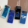 Прозрачный чехол для телефона Samsung Galaxy Z Flip 3 4 5 6 7 Жесткий складной ПК Z Flip3 Flip4 Чехол Флаг ЕС