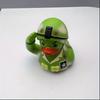 Whimsical Army Duck Statue , Green Camouflage Soldier Rubber Duck with Saluting Gesture, Resin Home Decor for Desk or Tabletop