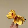 Acrylic Magnolia Shark Clip Sweet Women Hair Accessories White Yulan Flower Hair Claw  Travel