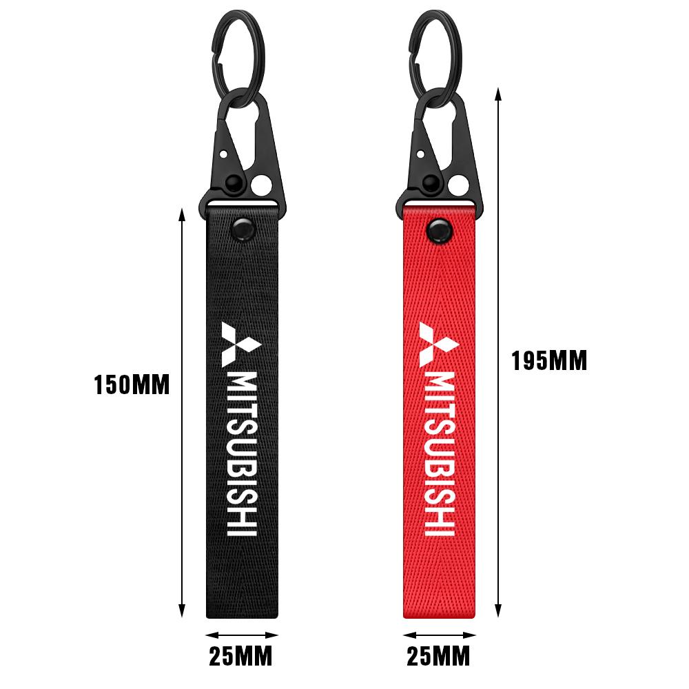 xksh2 Car Remote Keychain Leather Keyring Auto Key Chain Pendant Accessories For Mitsubishi 9 Ralliart X EX ASX Colt Outlander Pajero