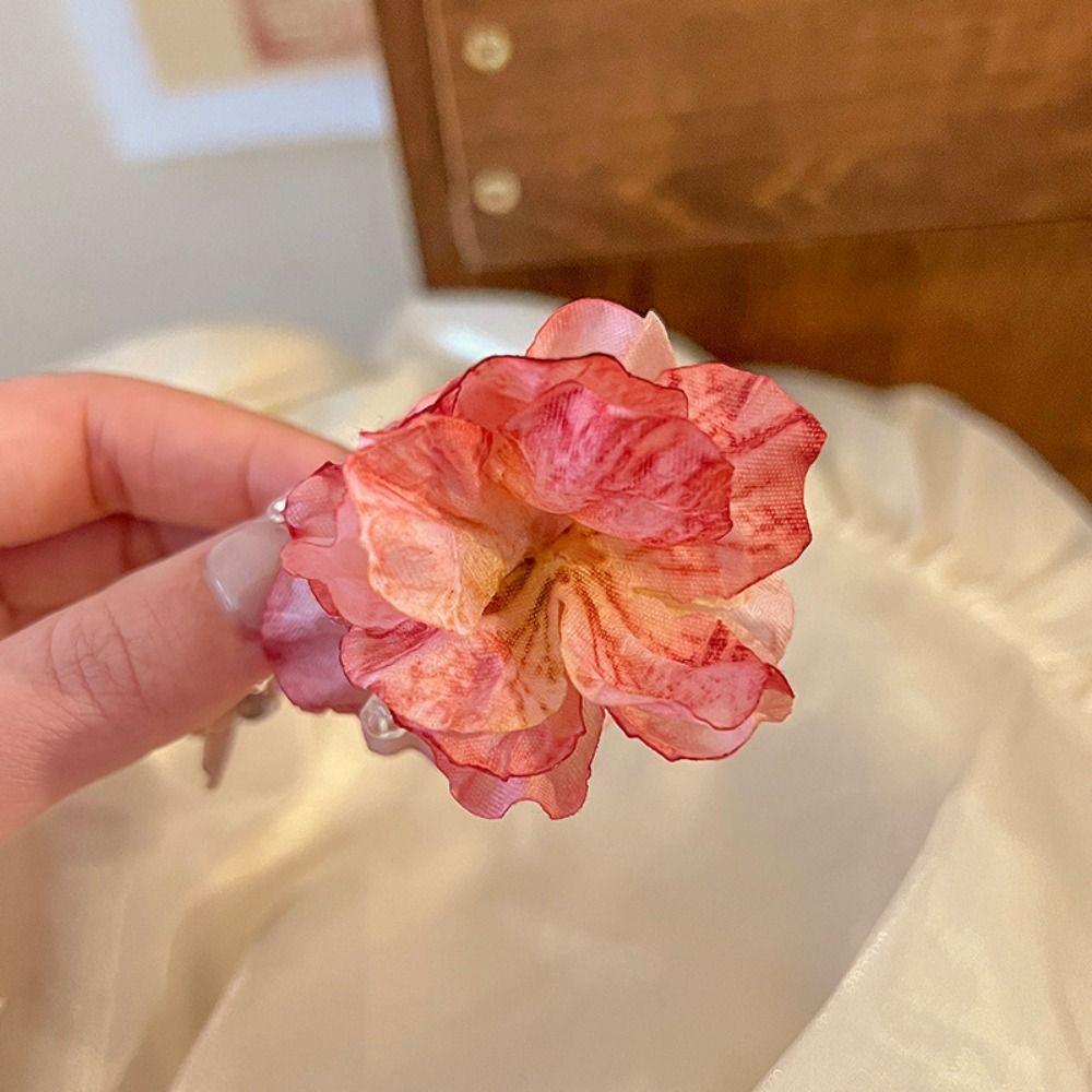 Cloth Children Hair Catches Simulated Flower Hair Crab Clip French Flower Hair Claw Beach