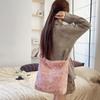 Korean Style Plush Tote: Women's 2025 Fashion, Large Capacity Bucket Shoulder Bag for Autumn/Winter