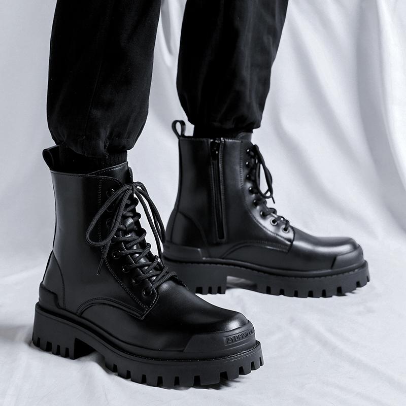 Real Martin boots inner height increase high top British style ins breathable boots Comic-Con play