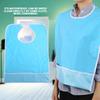 Waterproof Adult Elder Mealtime Eating Bib Clothes Clothing Protector Dining Aid Light Blue