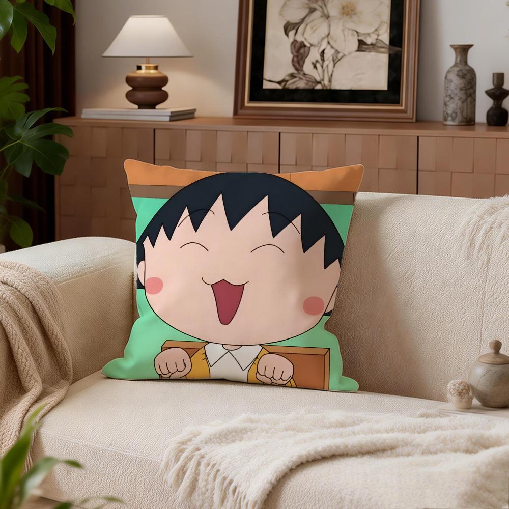Kids Chibi Maruko Chan Cushion Cover Cushion Cover Set 4Pcs 50X50 45X45 40X40 Pillowcase Decorative Sofa Home Decor