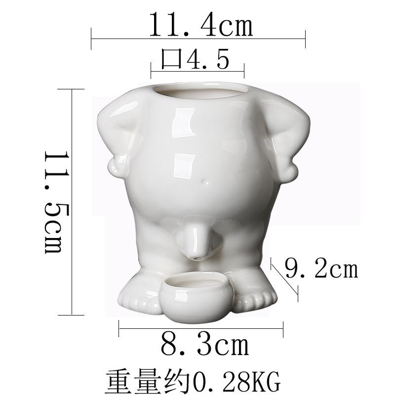 Писающий мальчик Суккулент Керамический цветочный горшок Простой Креативный Настольный Маленький Кактус Цветочная Орнамент
