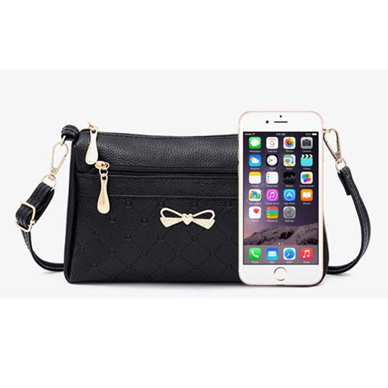 Модная женская сумка из искусственной кожи с бантом, маленькая сумка через плечо, сумка через плечо высокого качества