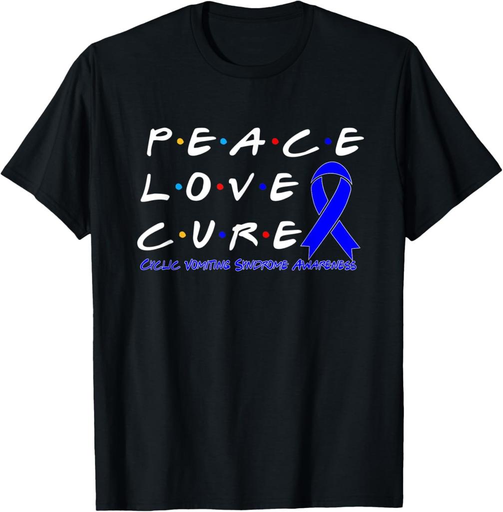 Cyclic Vomiting Syndrome Awareness Peace Love Cure T-Shirt