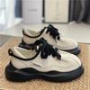 Women's Shoes Sports Black Female Footwear High On Platform Athletic Sneakers Lace Up New In Spring Fashion 2024 Designer Trends