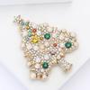 Alloy Rhinestone Christmas Tree Brooch Fashionable Versatile Corsages Jewelry Accessories Crystal Brooch Gift For Women