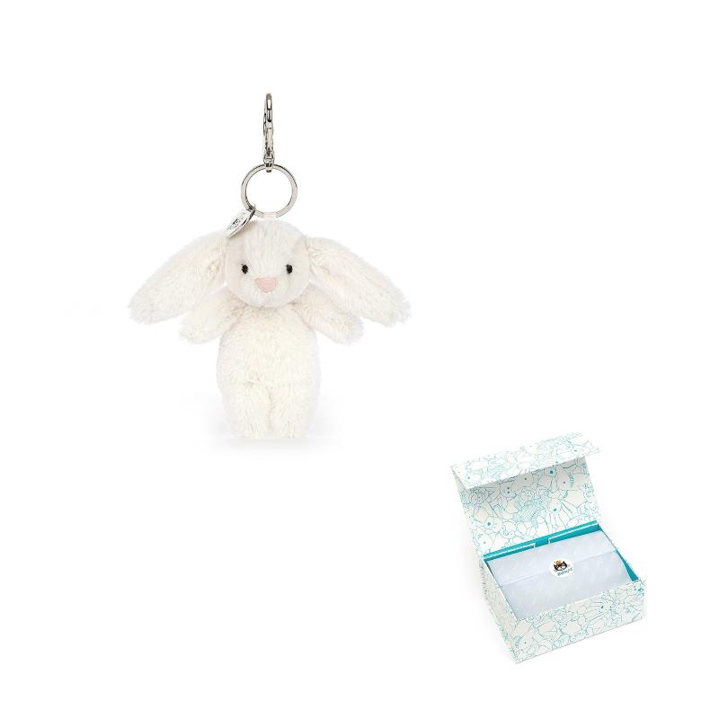 Jellycat Скромная серия Кролик Крем Сумка Кукла Плюшевая кукла 8 см высотой