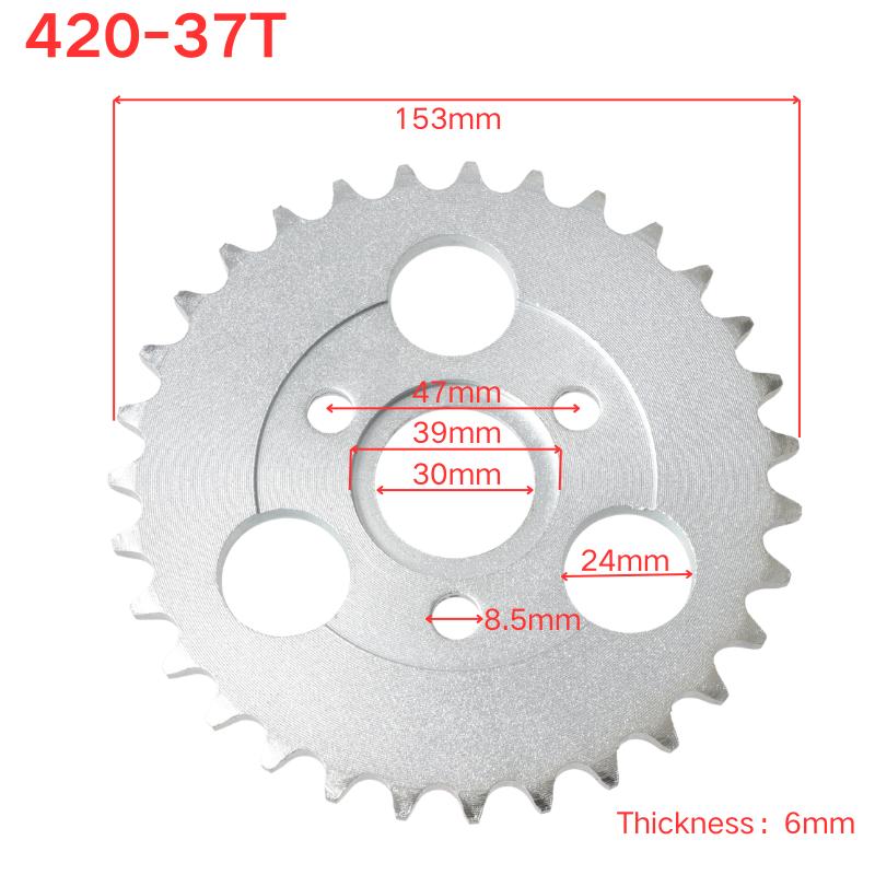 Задняя звезда 420/428 24T/26T/28T/29T/31T/35T/37T Зубьев 30 мм Для Honda Monkey Мотоцикла Питбайка Мотокросса Аксессуары