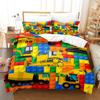 Комплект постельного белья с 3D-треком, мультяшный инженерный автомобиль, пуховый пододеяльник с принтом, 2/3 шт. DE135 * 200, полноразмерное украшение для детской комнаты